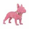 RICHMOND dekoracja żywicowa DOG SPIKE różowy welur
